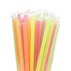 Individually Wrapped Disposable Drinking Straws for Boba (10 x 0.5 In, 100 Pack)