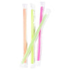 Individually Wrapped Disposable Drinking Straws for Boba (10 x 0.5 In, 100 Pack)