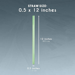 Individually Wrapped Disposable Drinking Straws for Boba (10 x 0.5 In, 100 Pack)
