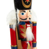 Juvale Christmas Nutcracker Doll - Standing Wooden Christmas Decoration, Festive Ornament for Interior Display, Red - 2.6 x 9 x 1.5 Inches