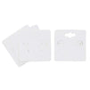 Earring Cards - 200-Pack Hanging Earring Card Holder, Paper Jewelry Display Cards for Earrings, Ear Studs, White, 2 x 2 Inches