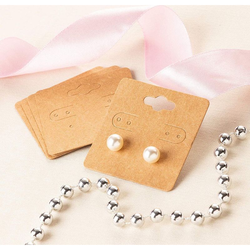 JewelrySupply Hanging Earring Card - Kraft Paper 2x2 (Package of 100)