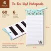 To-Do-List Notepad – 6-Pack Magnetic Notepads, Fridge Grocery List Magnet Memo Pad for Shopping, To Do List, Reminders, House Chores, Assorted Flower Designs, 60 Sheets Per Pad, 4 x 8 Inches