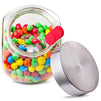 Juvale 58 Ounce Glass Penny Jar with Magnetic Stainless Steel Lid and Scoop for Candy, Dry Goods, and Food Storage