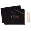 110 Piece Rainbow Scratch Paper with Wooden Stylus Pens, Large Sheets (8x11 In)