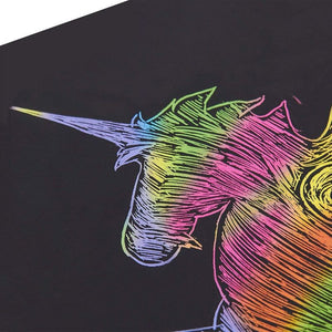 110 Piece Rainbow Scratch Paper with Wooden Stylus Pens, Large Sheets (8x11 In)