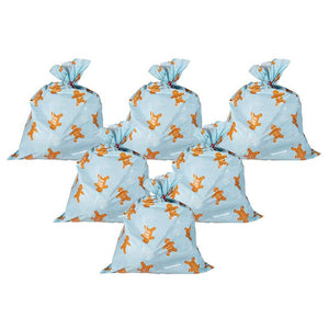 Gingerbread Snowflake Jumbo Gift Sacks for Large Gifts (Blue, 3 x 4 Ft, 6 Pack)