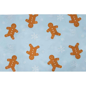 Gingerbread Snowflake Jumbo Gift Sacks for Large Gifts (Blue, 3 x 4 Ft, 6 Pack)