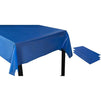 Juvale Royal Blue Plastic Tablecloth - 3-Pack 54 x 108-Inch Rectangle Disposable Graduation Table Cover, Fits up to 8-Foot Tables, Grad Party Decoration Supplies, 4.5 x 9 Feet