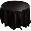 Juvale 12-Pack Black Plastic Tablecloth - 84-Inch Round Disposable Table Cover, Fits up to 72-Inch Round Tables, Black Themed Party Supplies