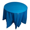 Round Plastic Party Tablecloth for up to 72-Inch Table (Blue, 84-Inch, 12-Pack)