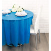 Round Plastic Party Tablecloth for up to 72-Inch Table (Blue, 84-Inch, 12-Pack)