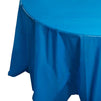 Round Plastic Party Tablecloth for up to 72-Inch Table (Blue, 84-Inch, 12-Pack)