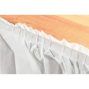 Disposable Table Skirts – 6-Pack Ruffled Plastic Table Skirts – Perfect for Weddings, Engagement Parties, Birthdays, Business Events, Baby Showers, White, Suitable for Tables Up to 8 Feet Long