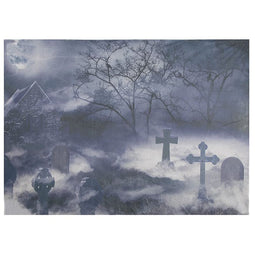 Graveyard Photo Booth Backdrop for Halloween Party (5 x 7 Feet)
