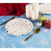 Juvale Christmas Tablecloth - 2-Pack Rectangle Table Cloth, Festive Holiday Party Decoration Supplies, White Snowflakes Design Scalloped Table Cover, Light Blue Color, 84 x 54 Inches