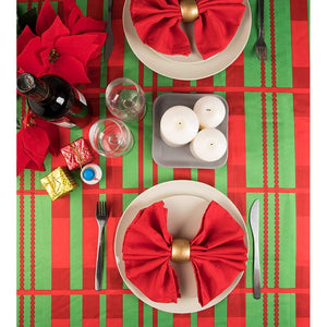Plaid Tablecloth for Christmas Party (54 x 84 Inches)