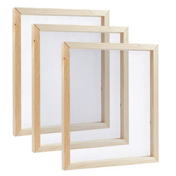 Screen Print Frame, Mesh and Wood (10 x 12 x 0.7 in, 3 Pack)
