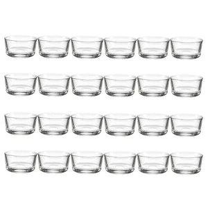 Juvale Clear Glass Tealight Candle Holders (24 Pack) 1 x 2 Inches