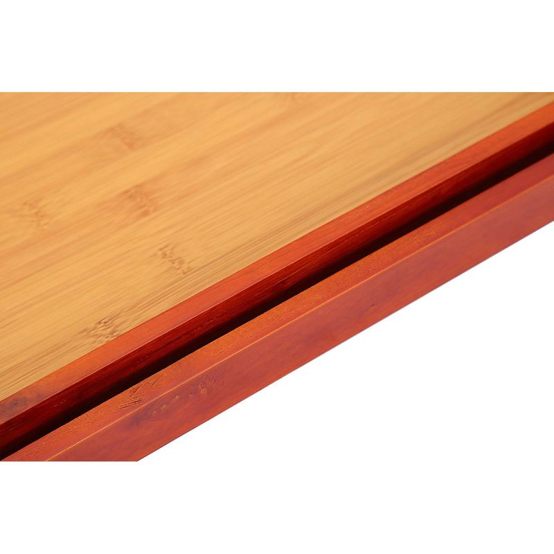 2 Pack Serving Tray - Food Tray Set - Wood Serving Tray with Handles - Food Serving Tray, Red Brown, 16 x 2 x 12 Inches