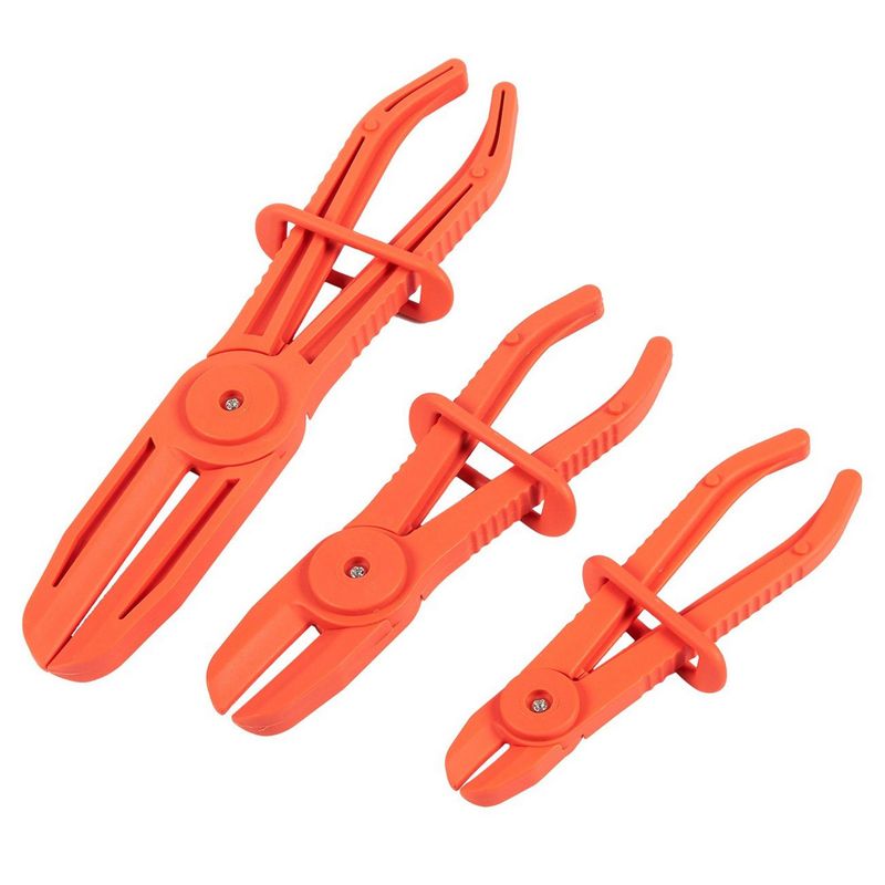 Hose Clamp Pliers for Fuel Hoses (3 Sizes, Red, 3 Pack)