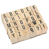 Alphabet Rubber Stamps, Letters and Symbols Set for Cards, DIY Crafts (30 Piece)