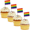 LGBTQ Gay Pride Rainbow Flags for Cupcake Toppers, Cocktail Picks, Appetizers (200 Pack)