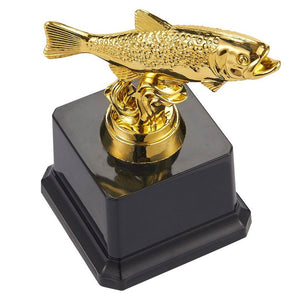 Juvale Fishing Trophy - Gold Award Trophy for Fishing Tournaments, Competitions, Parties, 3 x 5 x 3 Inches