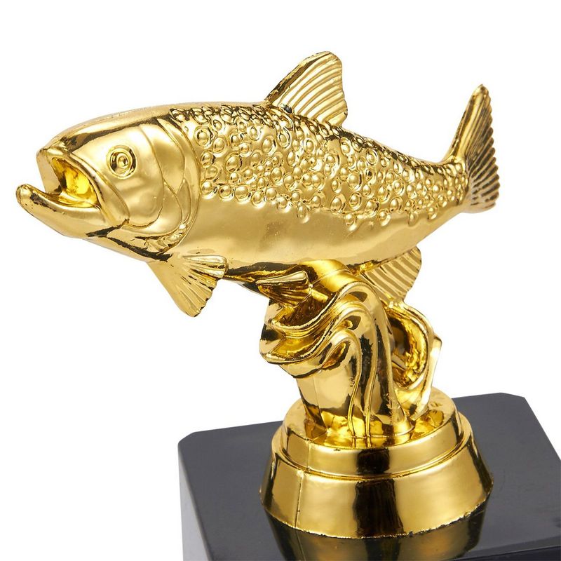 Juvale Fishing Trophy - Gold Award Trophy for Fishing Tournaments, Competitions, Parties, 3 x 5 x 3 Inches
