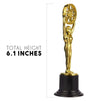 Mini Trophies for Film Party and Teachers, Gold Plastic Awards (12 Pack)