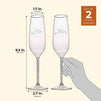 Juvale 2 Piece Set Wedding Champagne Toasting Flutes - Engraved Mr. and Mrs. Glasses