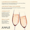 Juvale 2 Piece Set Wedding Champagne Toasting Flutes - Engraved Mr. and Mrs. Glasses