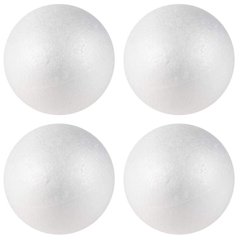 Foam Balls, Arts and Crafts Supplies (4 In, 4 Pack)