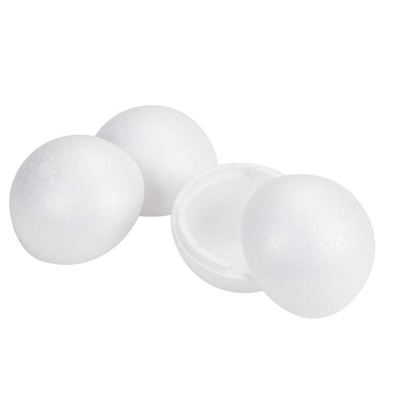 Two Halve Foam Balls for Arts and Crafts Supplies (4 In, 4 Pack)