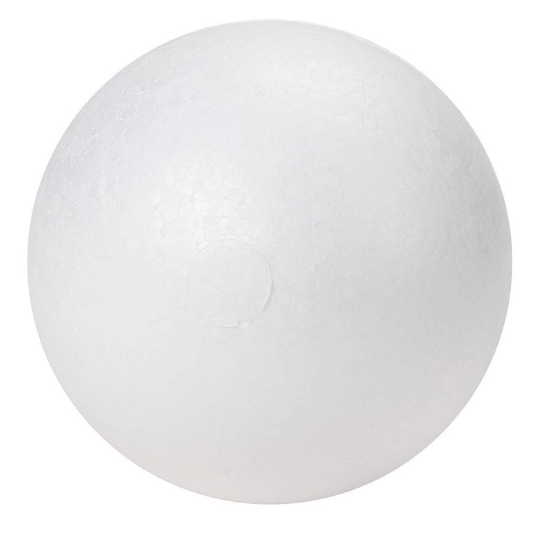 Juvale 4-pack White Half Foam Balls, Semicircle For Diy Arts And