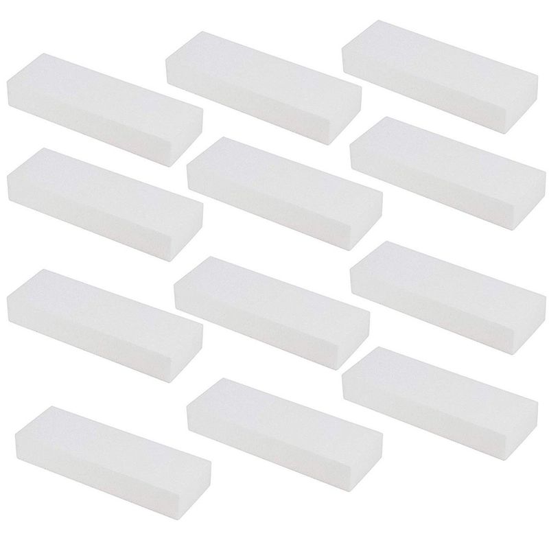 Foam Rectangle Blocks for Crafts (12 x 4 x 2 In, 12 Pack)