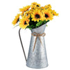 Juvale Rustic Galvanized Vase with Handle, Watering Can (12 Inches)