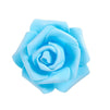 Rose Flower Heads, Artificial Roses for Weddings and DIY Crafts (3 in, Blue, 100 Pack)