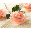 Artificial Rose Flower Heads for Weddings, Valentine's, DIY Crafts (3 in, Peach, 100 Pack)