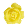Stemless Rose Flower Heads, Artificial Roses for Weddings and Crafts (3 x 1.25 x 3 in, Yellow, 100 Pack)
