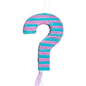 Gender Reveal Pinata Pull String, Boy or Girl Baby Shower Party Supplies (17 x 12 x 3 In)