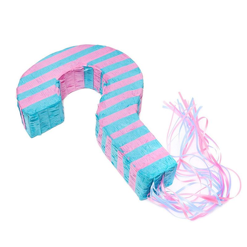 Gender Reveal Pinata Pull String, Boy or Girl Baby Shower Party Supplies (17 x 12 x 3 In)