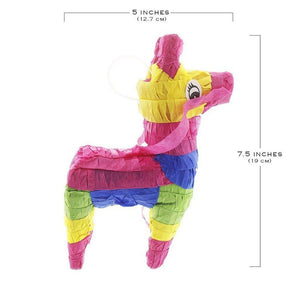 Mini Donkey Pinatas for Kids Birthday Party, Cinco De Mayo (4 x 7.5 In, 3 Pack)