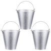 Juvale 3-Pack Galvanized Metal Ice Bucket Pails for Beer, Drinks, and Party Decorations, 7 Inches