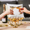 Juvale 20-Piece Set Party Champagne Beer Pong Drinking Game, 12 Gold Foil Glasses and 8 Balls