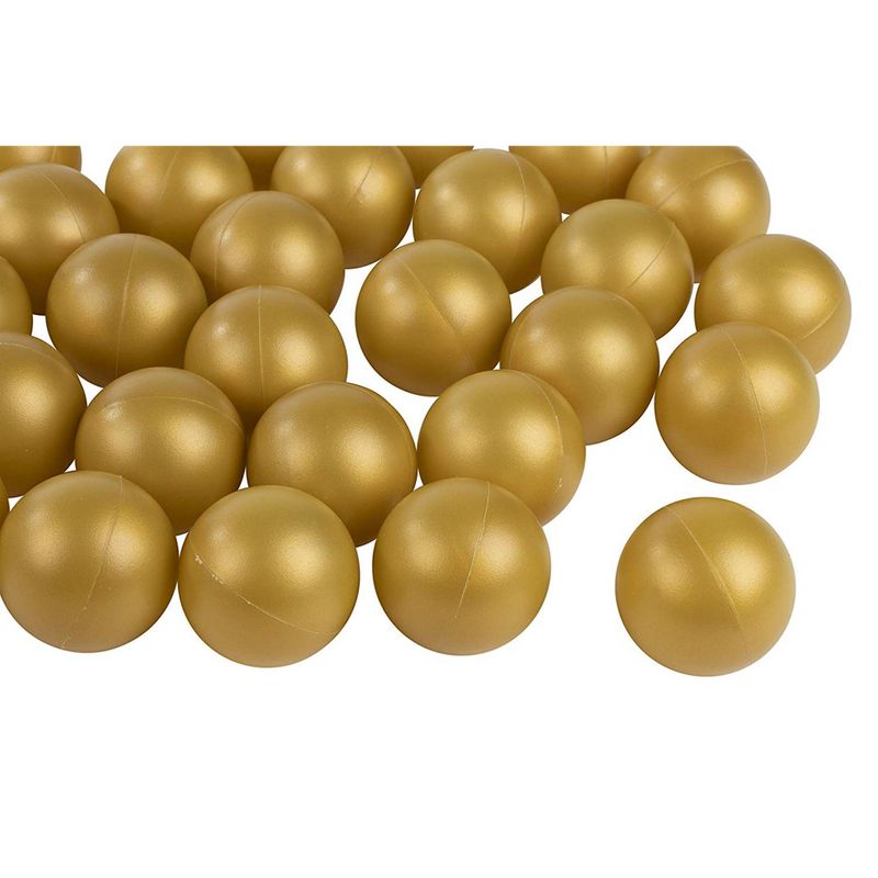 Juvale Beer Pong Balls - 50-Pack Gold Ping Pong Balls, Plastic Golden Table Tennis Ball, Drinking Games Accessories, Perfect for Champagne Pong, 1.5 Inches, Fits 2-Ounce Shot Cup
