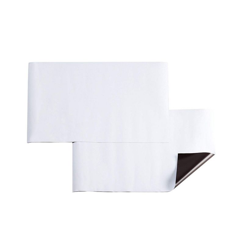 Magnetic Dry Erase Sheet - 2-Pack Magnetic Whiteboard Sheet for Refrigerator, Kitchen Dry Erase Board with Magnets, Fridge Whiteboard, White, Large, 17 x 11 Inches