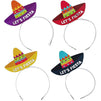 Let's Fiesta Sombrero Headbands, Cinco de Mayo Party Supplies (24 Pack)