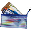 A6 Mesh Zipper Pouches for School Supplies, Cosmetics (24 Pack)