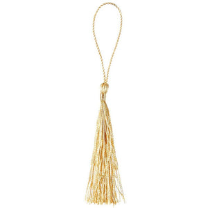 Bookmark Tassels - 150-Pack Silky Floss Tassel Pendant with 2.3-inch Cord Loop - Ideal for Handmade Craft Accessory, DIY Jewelry Making, Home Decoration, Souvenir - Gold, 0.1 x 5.4 x 0.1 inches